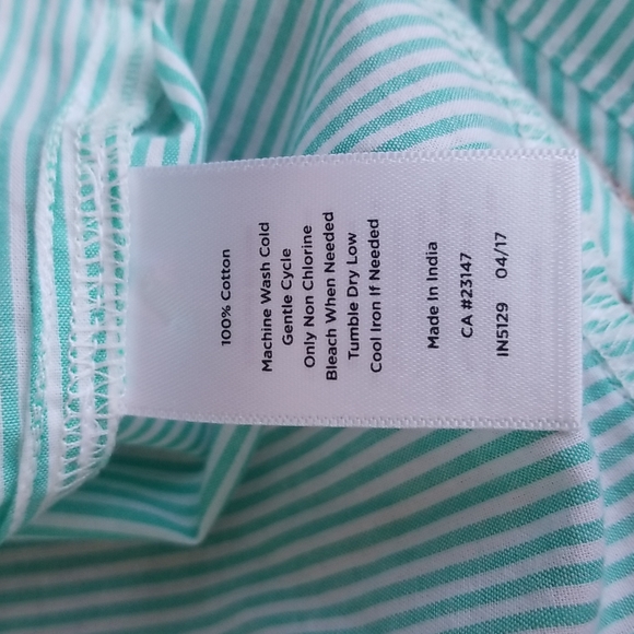 (XL) Talbots Mint 100% Cotton Cottagecore Tank Top Vacation Summer - Picture 5 of 6
